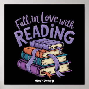 Fall in Love with Reading Cosy Books Autumn Vibes Poster
