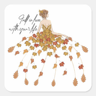 Fall in Love with Your Life  Square Sticker