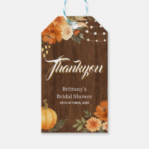 Fall in Love Wooden Rustic Bridal Shower Gift Tags