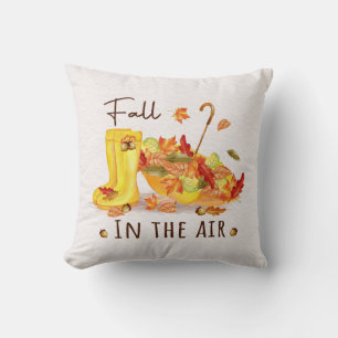 Fall in the air throw pillow
