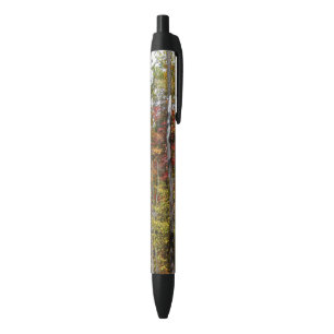 Fall in the Forest Colourful Autumn Photography Black Ink Pen