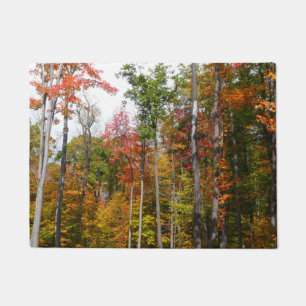 Fall in the Forest Colourful Autumn Photography Doormat