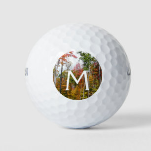 Fall in the Forest Colourful Autumn Photography Golf Balls