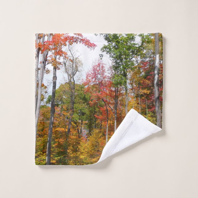 Fall in the Forest Colourful Autumn Photography Wash Cloth (Wash Cloth)