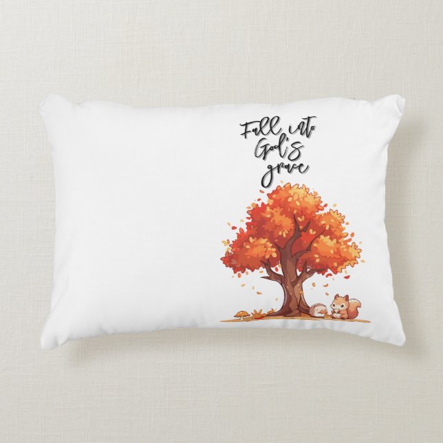 Fall Into God's Grace Decorative Cushion (Front)