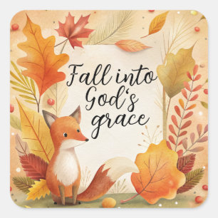 Fall Into God's Grace Square Sticker