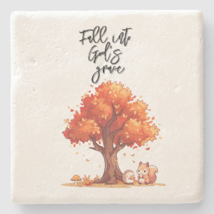 Fall Into God's Grace Stone Coaster
