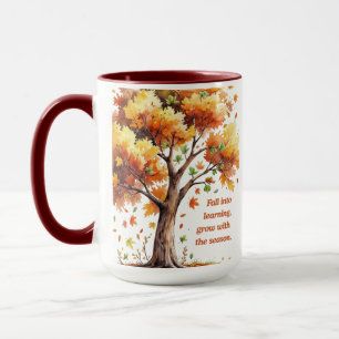Fall Into Learning – Inspirational Autumn Mug