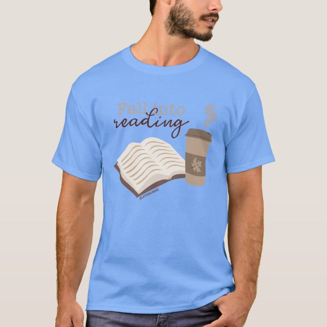 Fall Into Reading Bookish Fall Autumn Kindle Reade T-Shirt (Front)