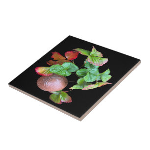 Fall Into Strawberry Season Backyard Garden Photo Tile