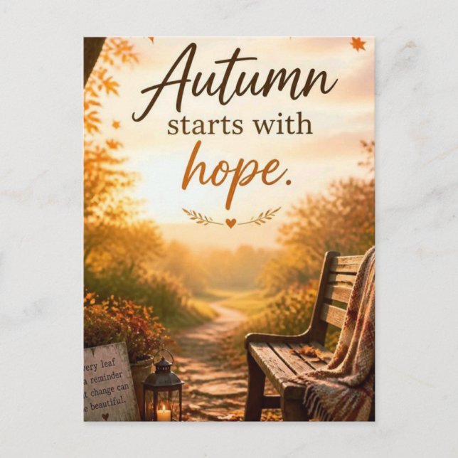 fall iphone wallpaper, ipad wallpaper fall, holiday postcard (Front)