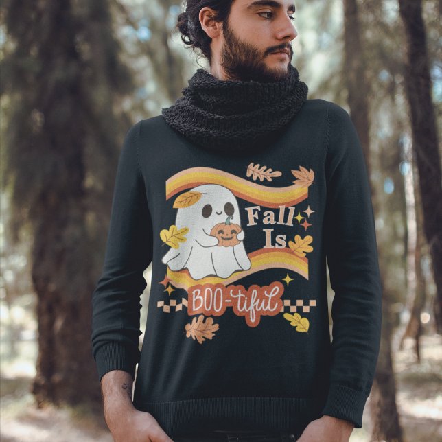 Fall is Boo-tiful - A Ghost Loves Fall  Sweatshirt (This item is for display purposes only to illustrate the design element. )