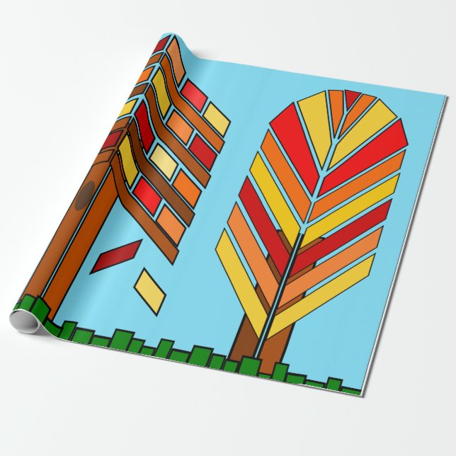 Fall is Here Wrapping Paper (Unrolled)