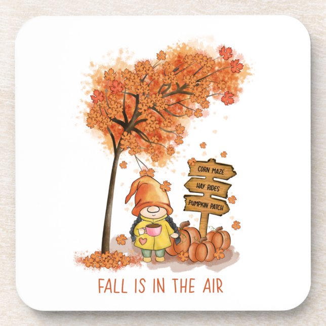 Fall is in the air, Autumn Gnome Coaster (Front)