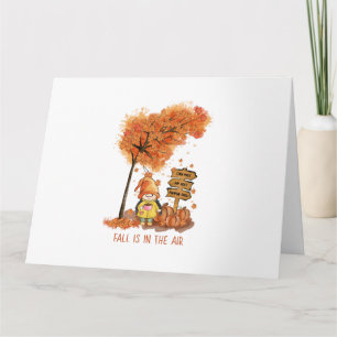 Fall Is In the Air Autumn Lover Gift  Card