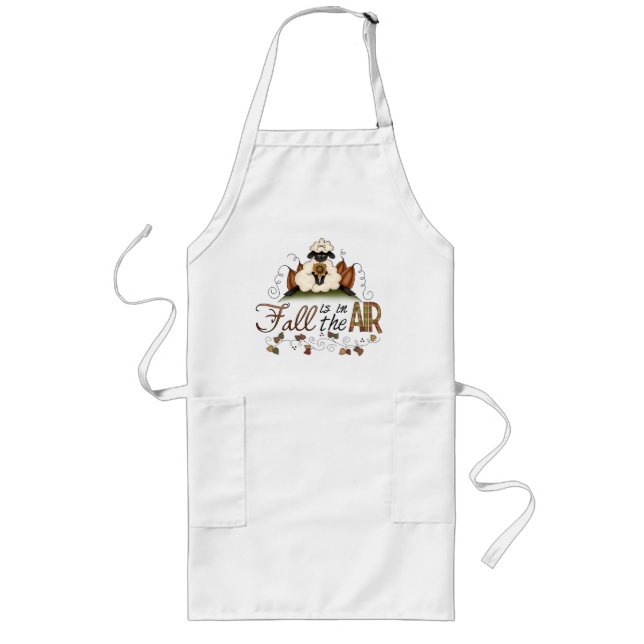 "Fall is in the Air" Autumn Sheep Apron (Front)