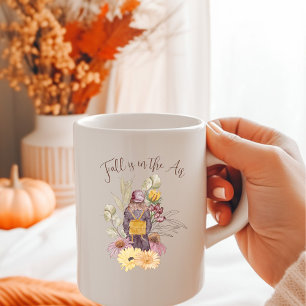 Fall is In the Air Boho Personalized Watercolor Coffee Mug