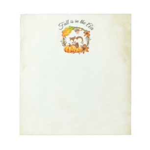 Fall is in the Air Typography with Squirrel Notepad