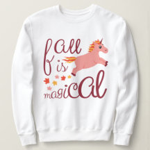 Fall Is Magical Peach Unicorn Sweatshirt
