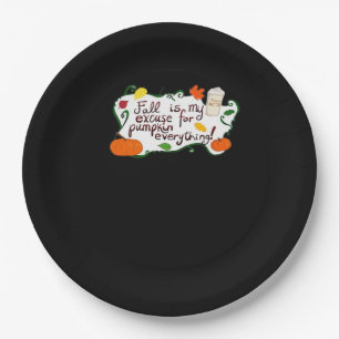 Fall Is My Excuse For Pumpkin Everything! Paper Plate