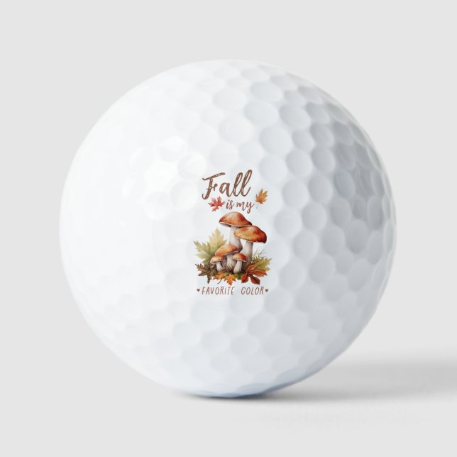 Fall Is My Favourite Colour - Mushroom Golf Balls (Front)