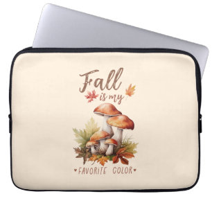 Fall Is My Favourite Colour – Mushrooms & Leaves Laptop Sleeve