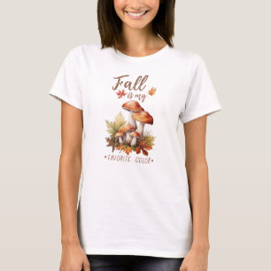 Fall Is My Favourite Colour – Mushrooms & Leaves T-Shirt