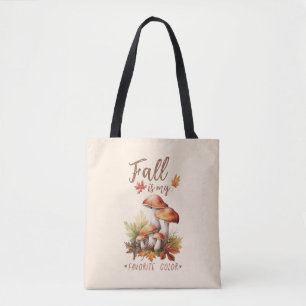 Fall Is My Favourite Colour – Mushrooms & Leaves Tote Bag