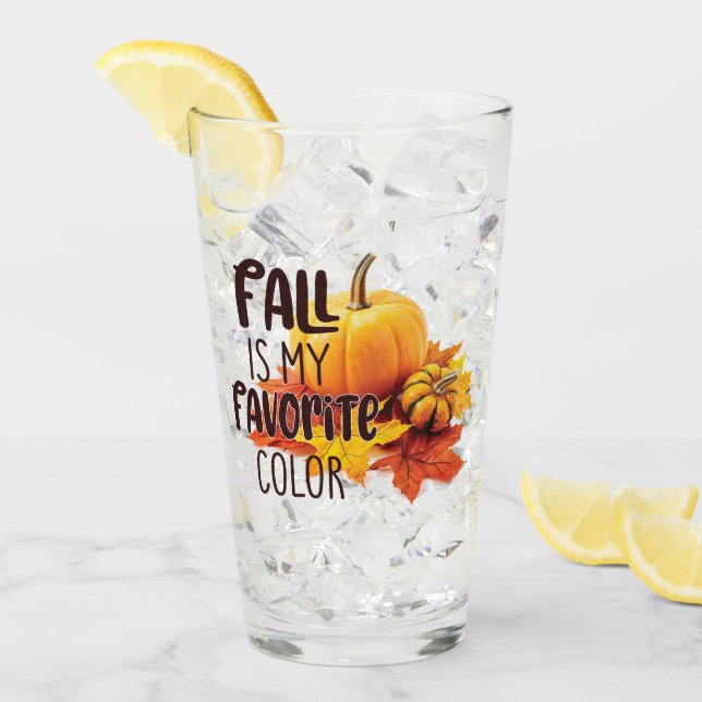 Fall Is My Favourite Colour – Pumpkins & Leaves Glass (Front Ice)