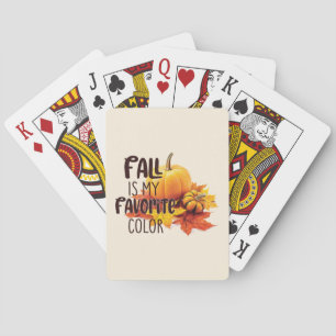 Fall Is My Favourite Colour – Pumpkins & Leaves Playing Cards