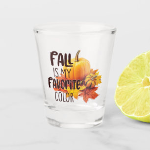 Fall Is My Favourite Colour – Pumpkins & Leaves Shot Glass