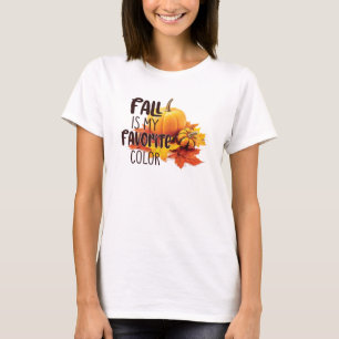 Fall Is My Favourite Colour – Pumpkins & Leaves T-Shirt