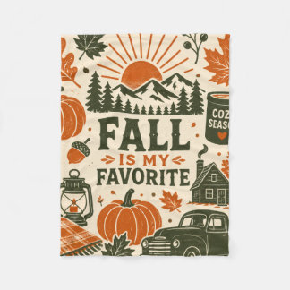 Fall is my Favourite Fleece Blanket