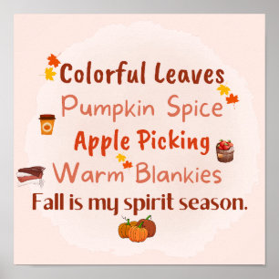 Fall is My Spirit Season Poster