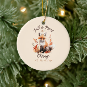 Fall Is Proof That Change Is Beautiful – Fox Ceramic Tree Decoration