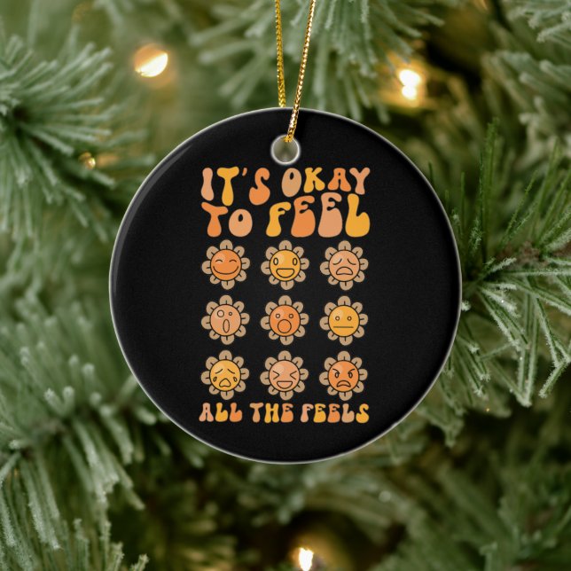  Fall Its Okay To Feel All The Feels Mental Health Ceramic Tree Decoration (Tree)