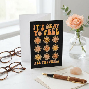 Fall Its Okay To Feel All The Feels Mental Health Postcard