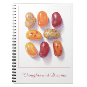 FALL JELLY BEANS 6.5x8.75 Spiral Notebook