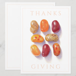 FALL JELLY BEANS 6.5x8.75 Thanksgiving Flat Card