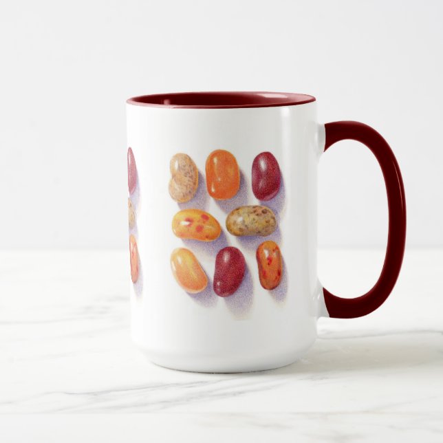 FALL JELLY BEANS Tall Maroon Combo Mug (Right)