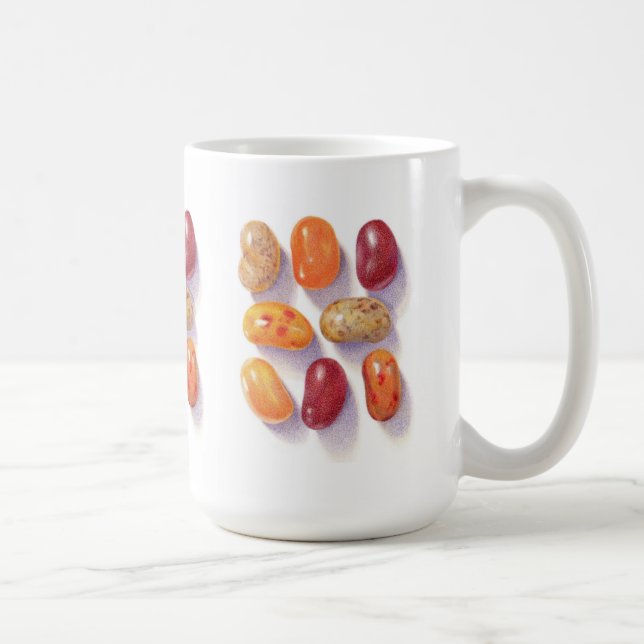 FALL JELLY BEANS Tall White Mug (Right)