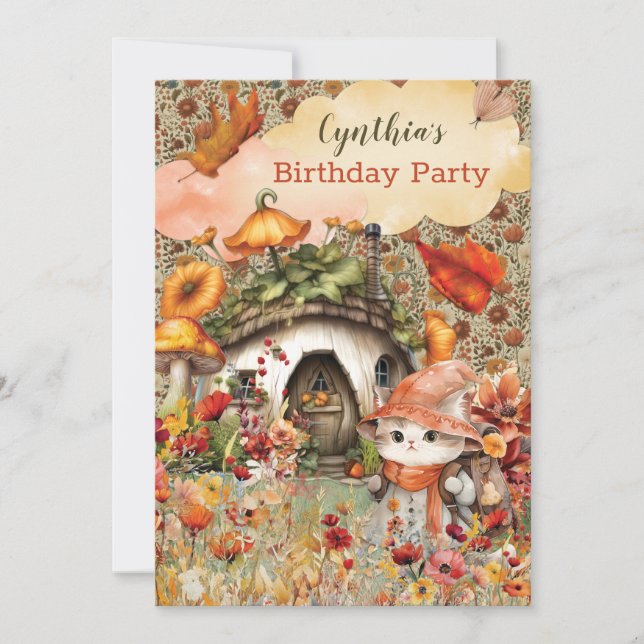Fall Kitty Party Invitation (Front)