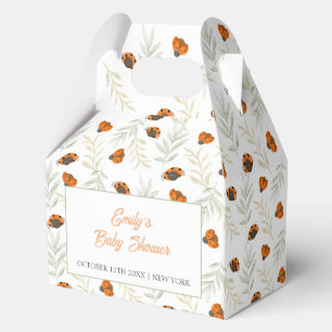 Fall Ladybug Greenery Baby Shower  Favour Box