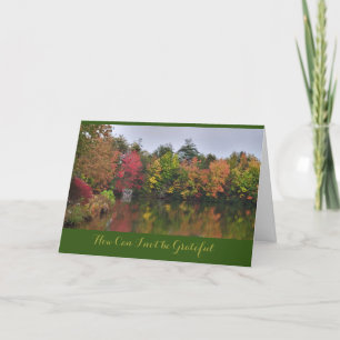 Fall Landscape Thanksgiving Thank You Holiday Card