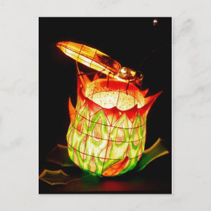 Fall Lantern Festival Firefly Postcard