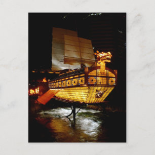 Fall Lantern Festival Ship Postcard