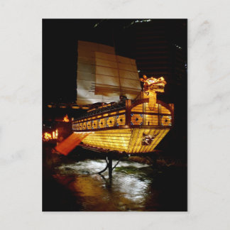 Fall Lantern Festival Ship Postcard