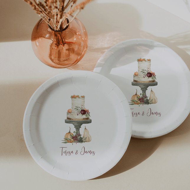 Fall Layer Cake Personalised Paper Plate (Creator Uploaded)