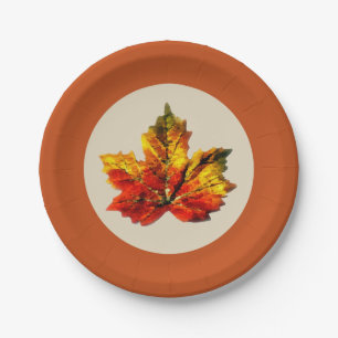 Fall Leaf 7" Paper Plate