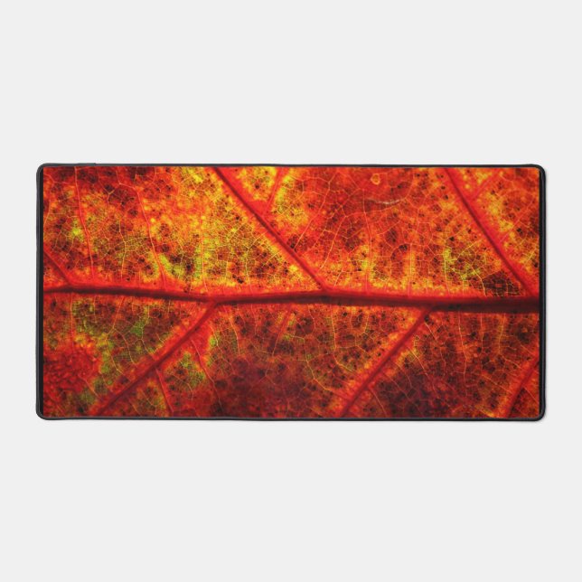Fall Leaf Autumn Photo Desk Mat (Front)